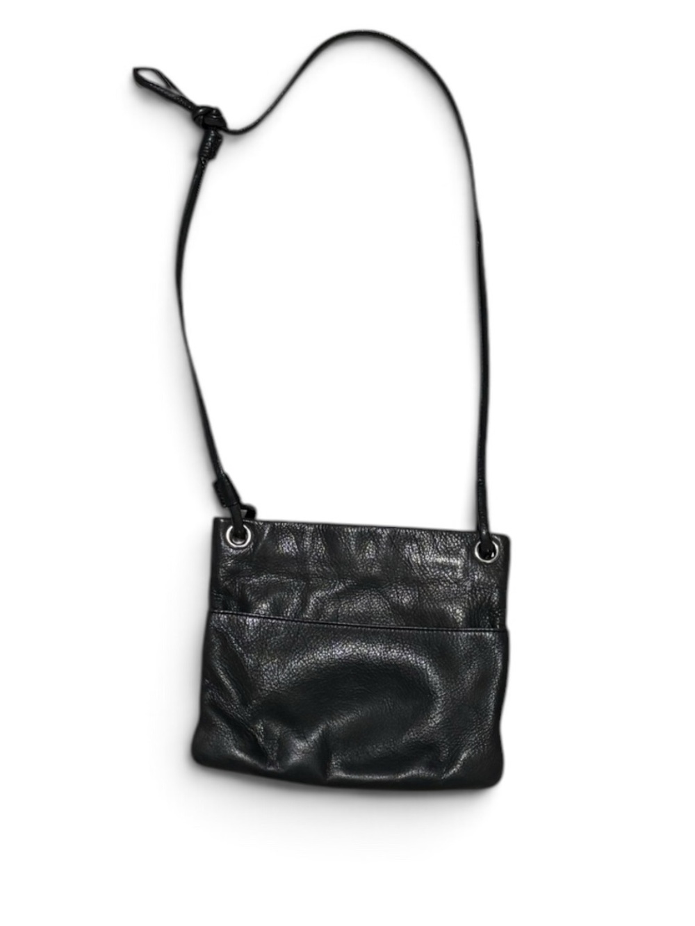 Margot New York Black Pebbled Leather Crossbody Bag - Picture 1 of 5